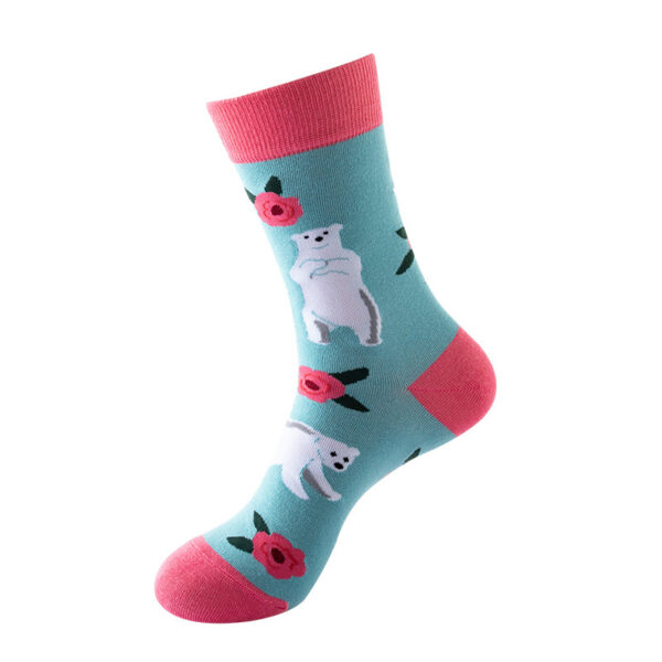 Full-Color Logo Fruit Cotton Sock