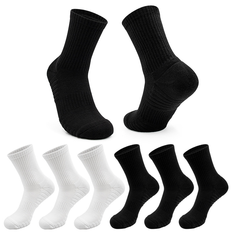 Custom Logo Long-Calf Basketball Socks with Towel Bottom