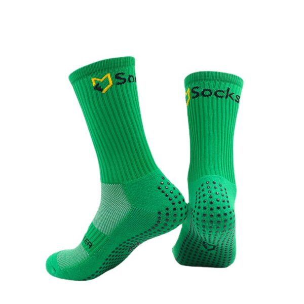 Custom Logo Silicone Grip Mid-Calf Sports Socks