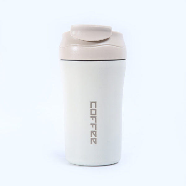 Double Wall Stainless Steel Coffee Tumbler with Flip Straw