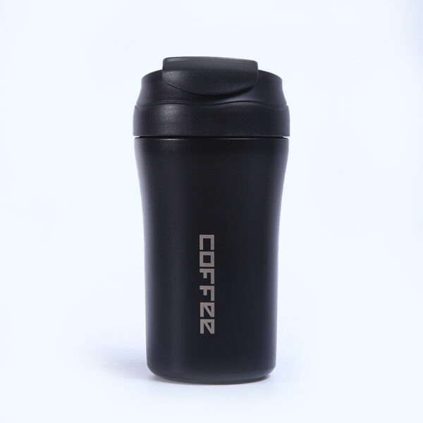 Double Wall Stainless Steel Coffee Tumbler with Flip Straw