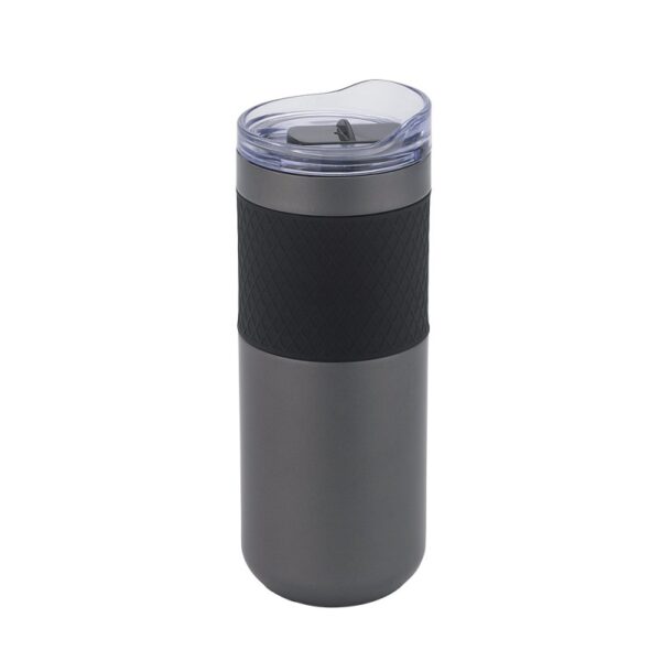 Matte Transparent Flip Lid Insulated Mug