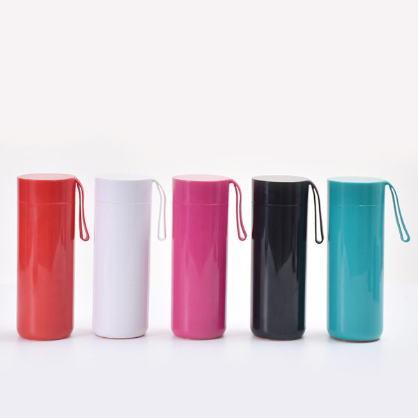 Stainless Steel Tumbler with Silicone Carrying Strap