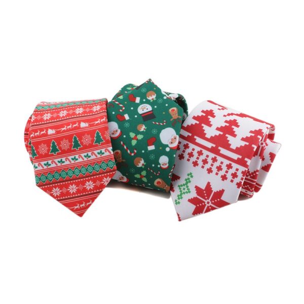 Festive Christmas Printed Ties with Custom Logo