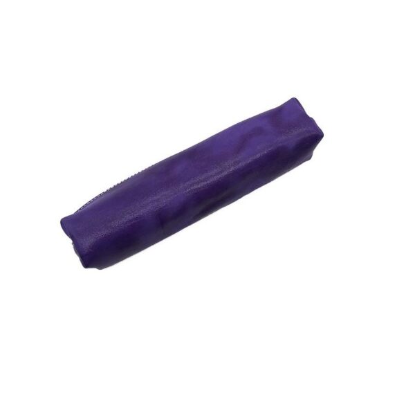 Genuine Leather Purple Pen Case with Custom Logo