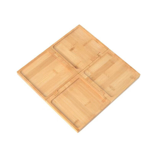 4 In 1 Square Bamboo Tray Set