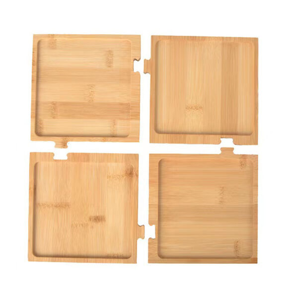 4 In 1 Square Bamboo Tray Set