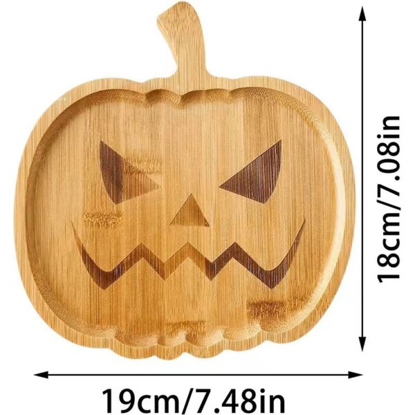 Halloween Pumpkin Shaped Bamboo Tray