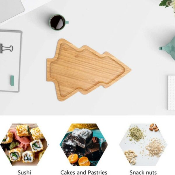 Christmas Tree Shaped Bamboo Tray