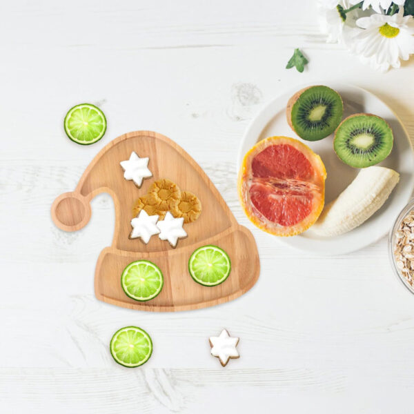 Santa Hat Shaped Bamboo Tray