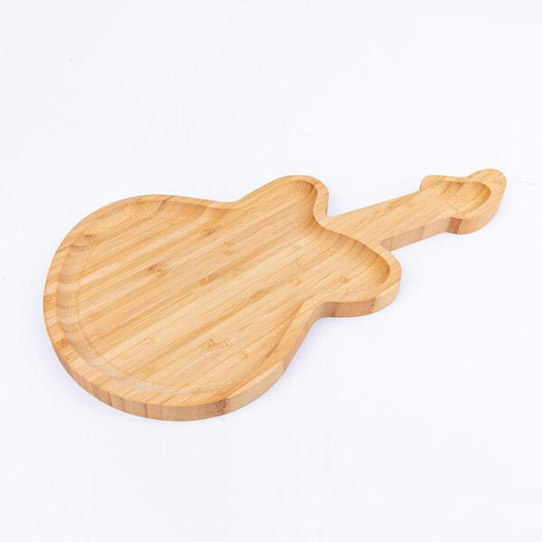 Guitar Shaped Bamboo Tray