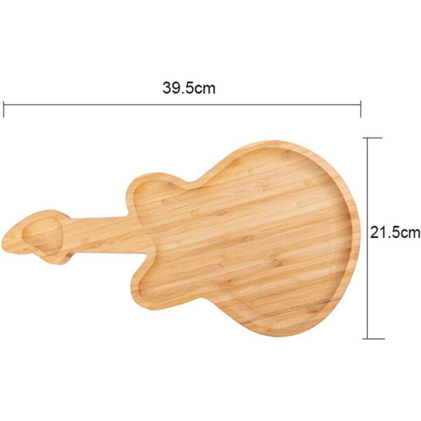 Guitar Shaped Bamboo Tray