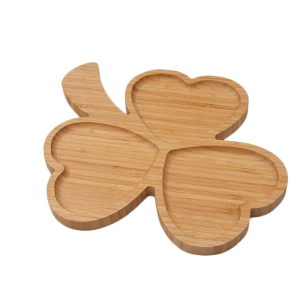 Lucky Clover Shaped Bamboo Tray