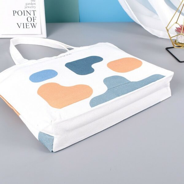 Large Capacity Zipped Cotton Tote Bag