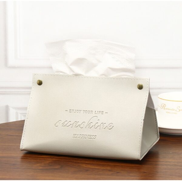 Embossed PU Flat Napkin Box