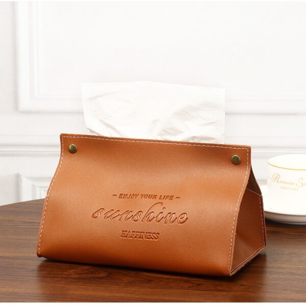 Embossed PU Flat Napkin Box