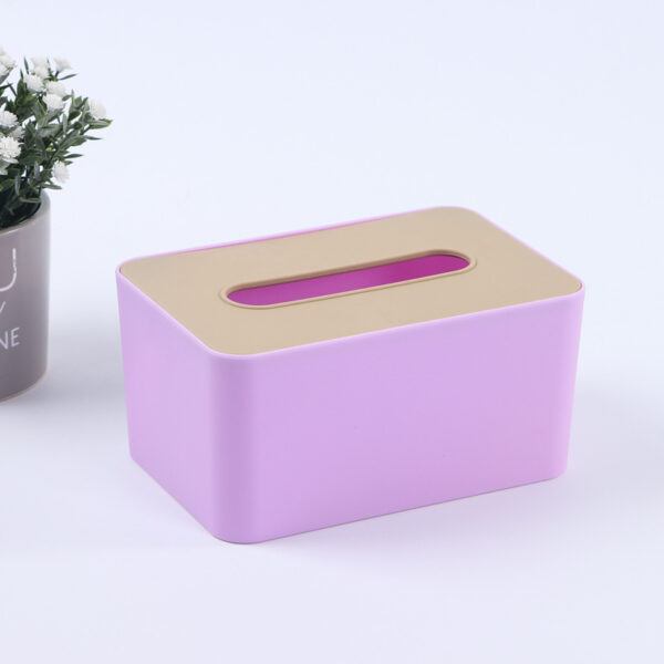 Solid Color PP Plastic Storage Napkin Box