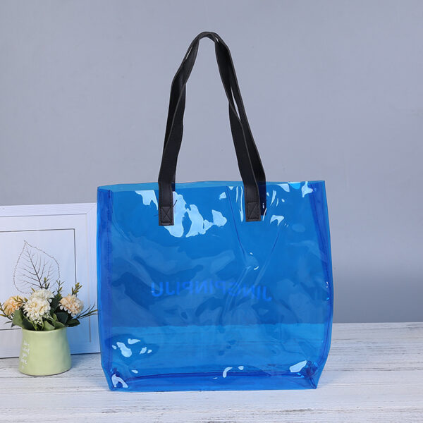 PVC Clear Tote with Leather Handle