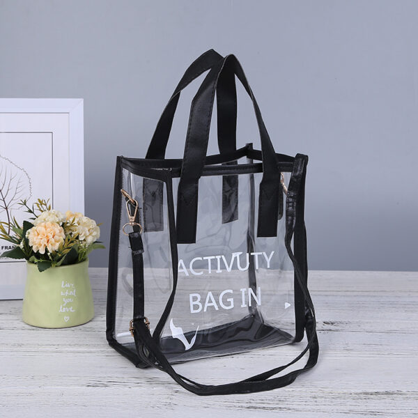 Custom 2 In 1 Transparent Shoulder Bag Jelly Handbag