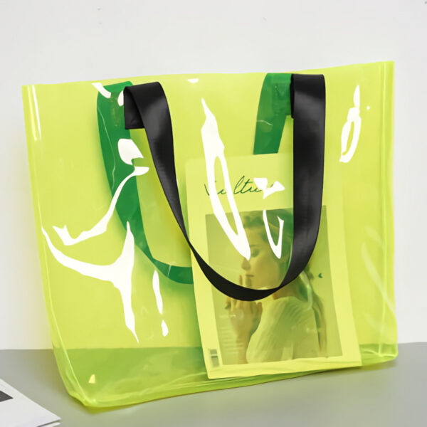 Custom Size PVC Handbag Clear Waterproof Tote Bag