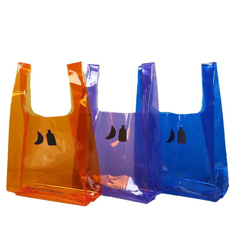 Colorful Vest Bag PVC Clear Waterproof Tote Bag