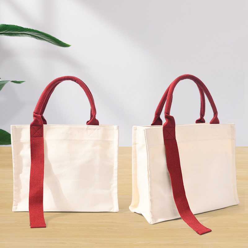 Custom Canvas Tote Bag with Flutter Strap