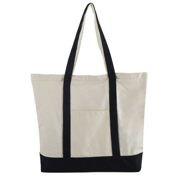 Custom Canvas Two-Tone Tote Bag