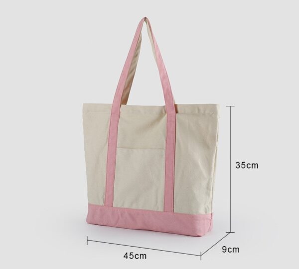 Custom Canvas Two-Tone Tote Bag