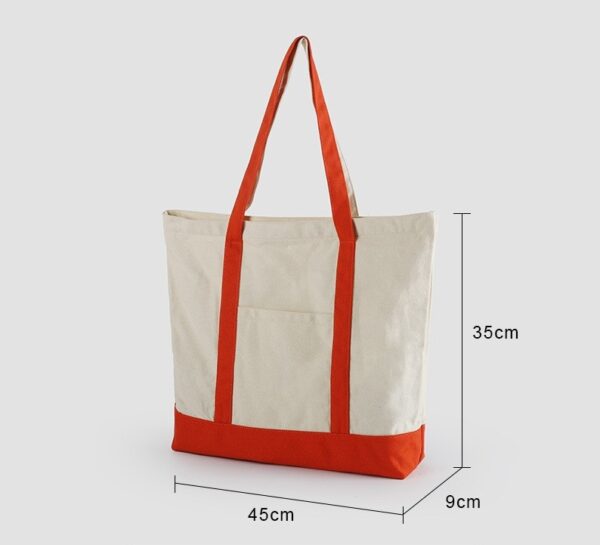 Custom Canvas Two-Tone Tote Bag