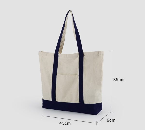 Custom Canvas Two-Tone Tote Bag