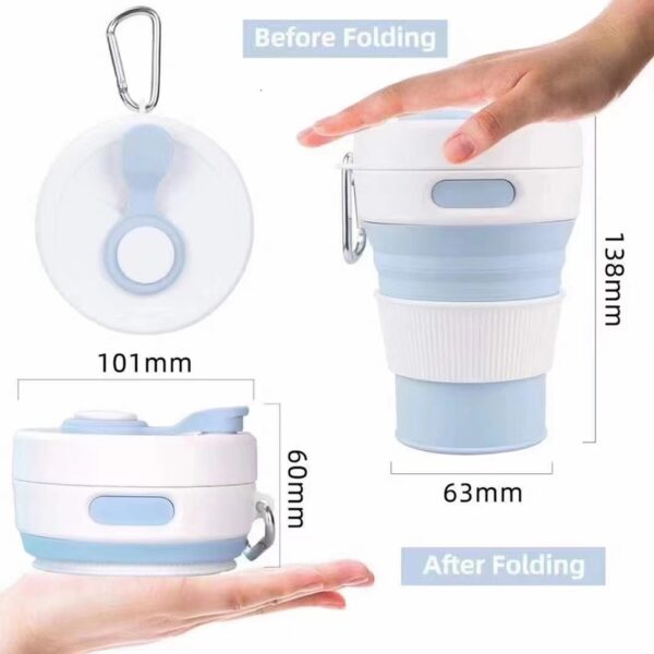 Foldable Silicone Strawing Water Bottle