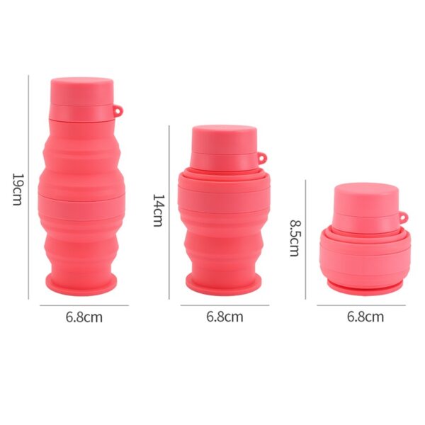 Silicone Folding Water Bottle With Carabiner