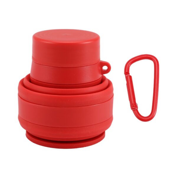 Silicone Folding Water Bottle With Carabiner