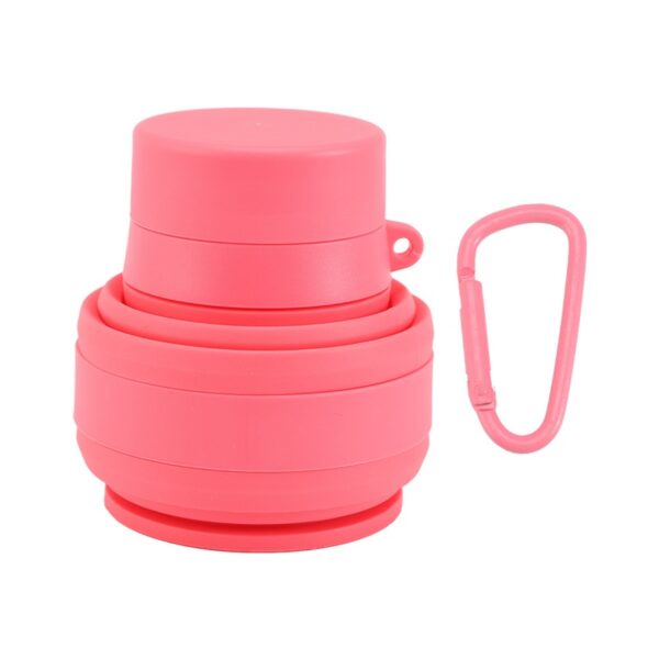 Silicone Folding Water Bottle With Carabiner