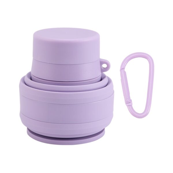 Silicone Folding Water Bottle With Carabiner