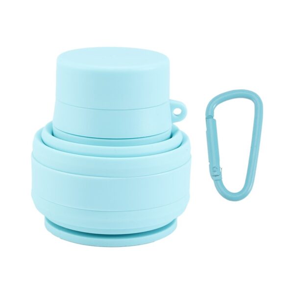 Silicone Folding Water Bottle With Carabiner