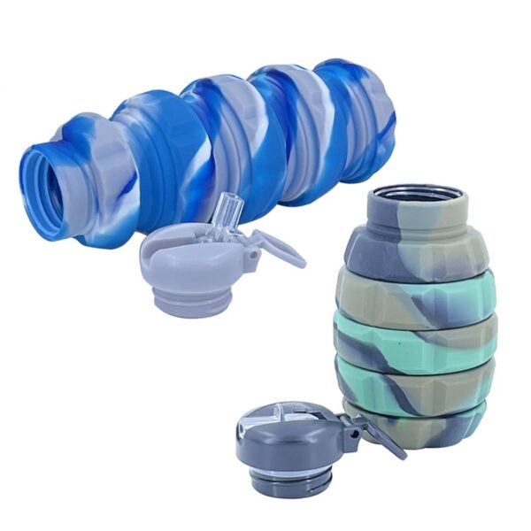 Custom Multicolor Portable Silicone Folding Water Bottle