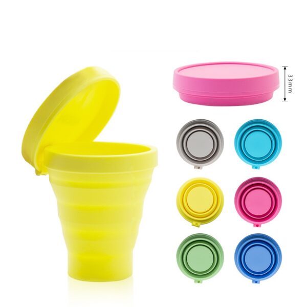 Solid Color MIni Silicone Folding Water Mug