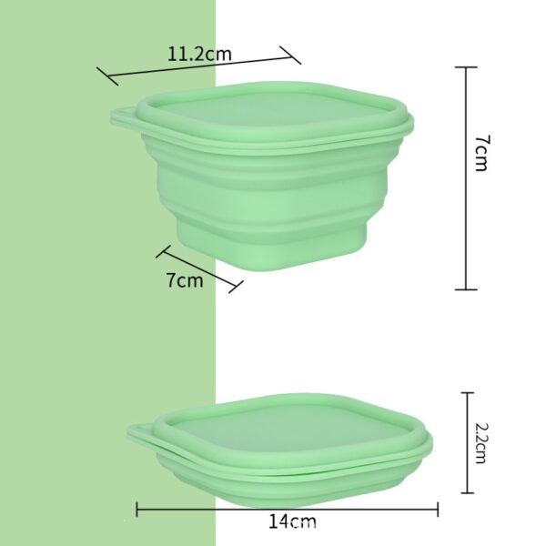 Portable Outdoor Silicone Foldable Lunch Box