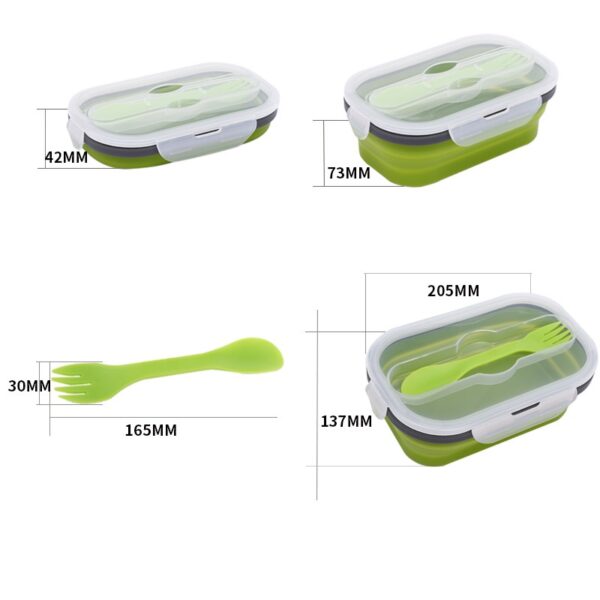 Large Capacity Silicone Folding Lunch Box