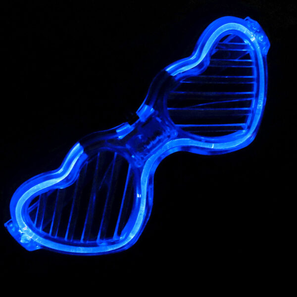 LED Heart-shaped Shutter Shades Blind Eye Glasses