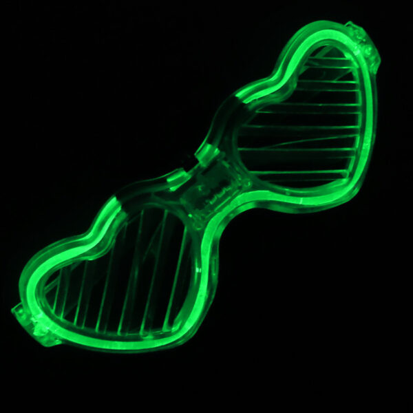 LED Heart-shaped Shutter Shades Blind Eye Glasses