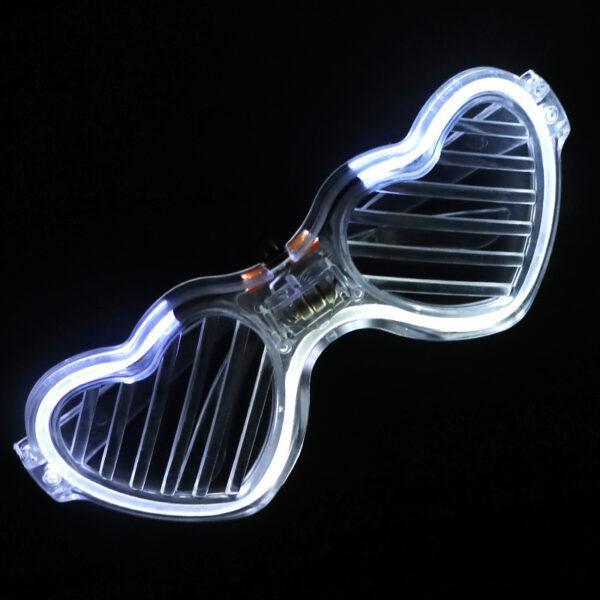 LED Heart-shaped Shutter Shades Blind Eye Glasses