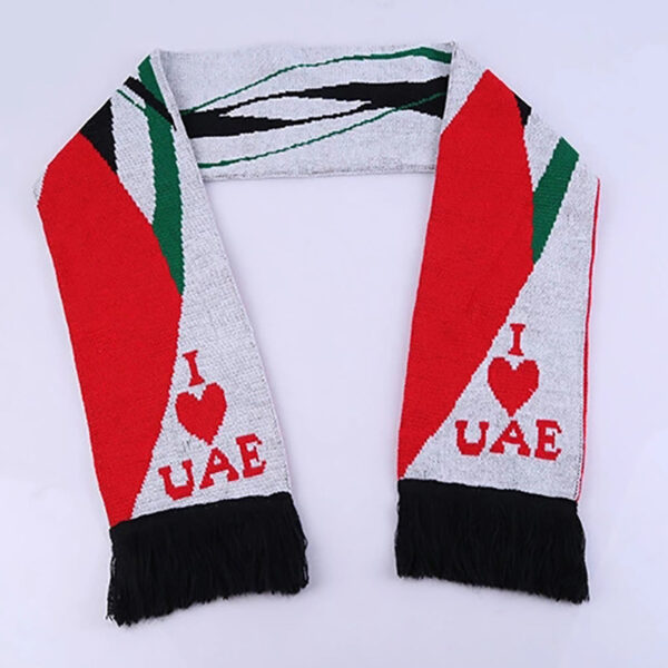 Winter Stadium Knit Printing Scarf with Tassel