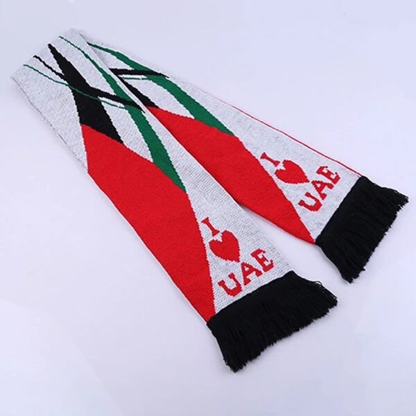 Winter Stadium Knit Printing Scarf with Tassel