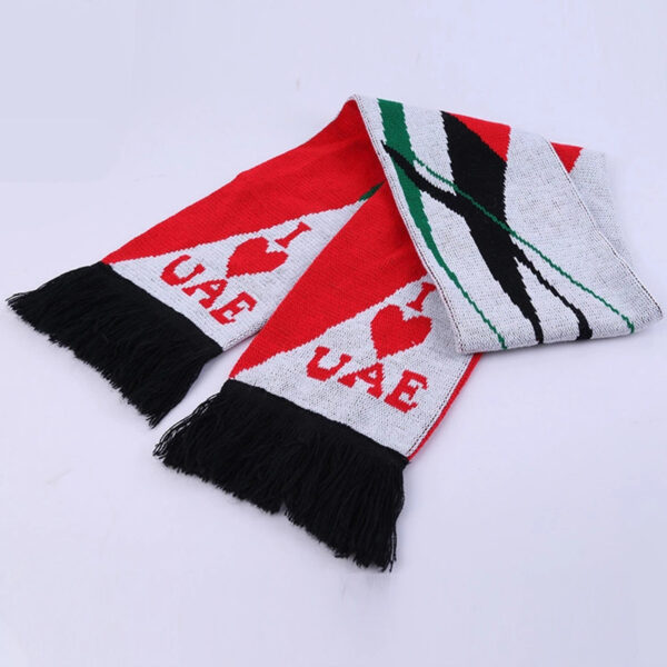 Winter Stadium Knit Printing Scarf with Tassel