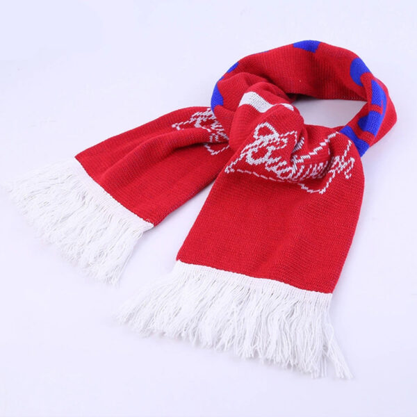 Custom Warm Knitted Woven Scarf with Tassel