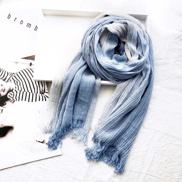 Striped Cotton Linen Scarf