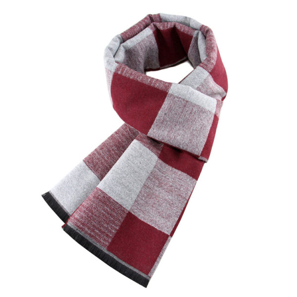 Thickened Warm Plaid Scarf