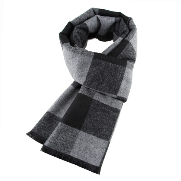 Thickened Warm Plaid Scarf